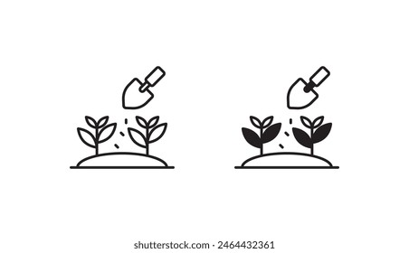 Planting icon design with white background stock illustration