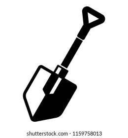 Planting shovel icon. Simple illustration of planting shovel vector icon for web design isolated on white background