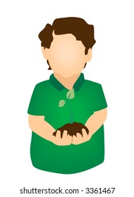 Planting Tree Icon - Vector