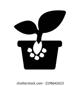 Planting Tree Saplings On Top Icon Stock Vector (Royalty Free ...