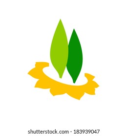 Planting trees sign Branding Identity Corporate vector logo design template Isolated on a white background