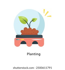 Planting Vector Flat Icon Design illustration Symbol on White background EPS 10 File 