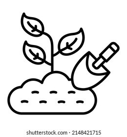 Planting vector icon. Can be used for printing, mobile and web applications.