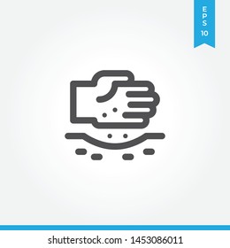 Planting vector icon, simple planting sign.