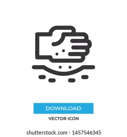 Planting vector icon, simple planting sign.