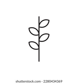 Planting vector line icon. Seedling flat sign design. Planting nature leaf symbol pictogram. UX UI isolated icon of seeling planting leaf. Linear icon outline symbol