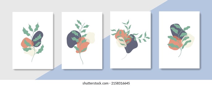 Plants background and poster minimal