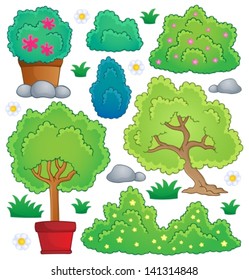 Plants and bush theme collection 1 - eps10 vector illustration.