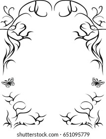 Plants with butterflies