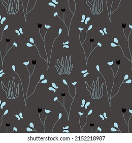 plants butterfly bud flowers pattern