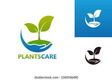Plants Care Logo Template Design Vector, Emblem, Design Concept, Creative Symbol, Icon