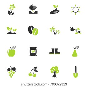 plants color vector icons for web and user interface design