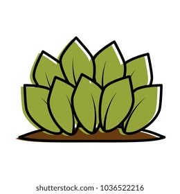 plants cultivated isolated icon