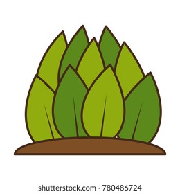 plants cultivated isolated icon