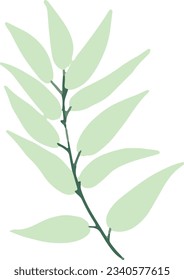elementos de plantas, elementos de árbol, iconos abstractos, minimalistas abstractos