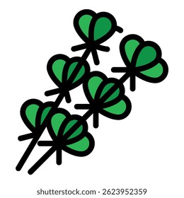 Plants essential oils icon. Outline plants essential oils vector icon color flat isolated