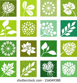 Plants and flowers icons