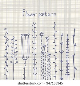 Plants and flowers, invitation. 