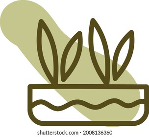 Plants in the garden, illustration, vector on a white background.