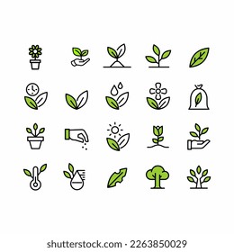 plants and gardening vector icon