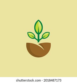 plants grow logo
nature and simple design