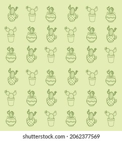 Plants Hand Drawn Cute Pattern