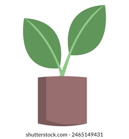 plants, houseplants, natural, leaves, earth, flower pots, flowers, flat vector illustration.