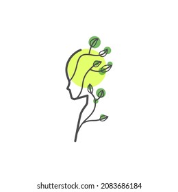Vector de diseño de plantas y logotipos humanos