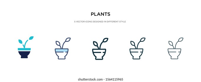 plants icon in different style vector illustration. two colored and black plants vector icons designed in filled, outline, line and stroke style can be used for web, mobile, ui