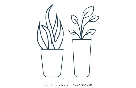 Plants icon flat graphic design -vector  illustration.