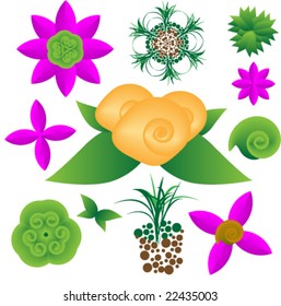 Plants icon set