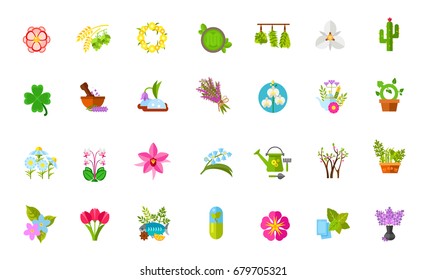 Plants icon set