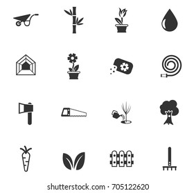 plants icon set