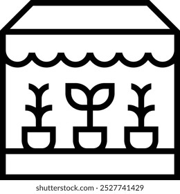 plants icon. Thin linear style design isolated on white background