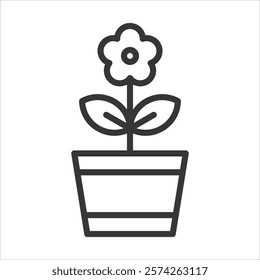 Plants Icon Vector Illustration Outline