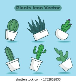 Plants Icon Vector . This is a Plants Icon Vector. all of this object or assets is separated and ready to editable.