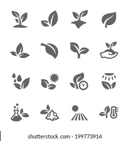 Plants icons - Shutterstock ID 199773914