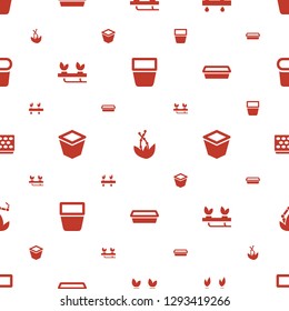 plants icons pattern seamless white background. Included editable filled pot for plants, plant icons. plants icons for web and mobile.