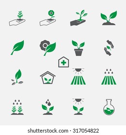 Plants icons set.