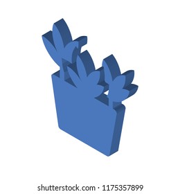 Plants isometric left top view 3D icon