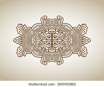 Plants Leaf Floral Lines Abstract Vector Chocolate Monolines