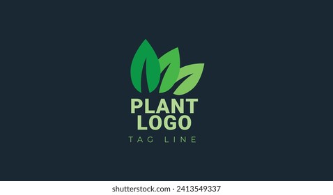 Plants Leaf logo design. Leaves of trees and plants. Leaves icon. green leaf. Elements design for natural, eco, bio, vegan labels. Vector illustration.