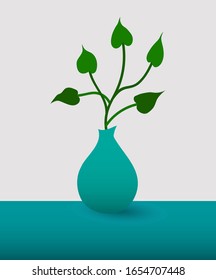 Gráfica de hojas de plantas Ilustración de tendencia.