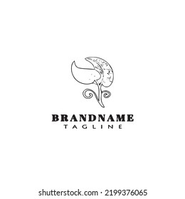 plants with leaves logo icon design template modern vector