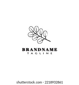 plants with leaves logo icon design template modern vector cute