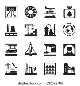 Plants for light and heavy industry - vector illustration