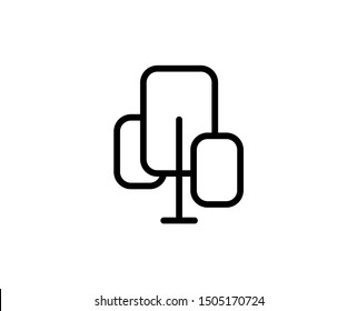 Plants line icon. Vector symbol in trendy flat style on white background. Garden sing for design.