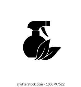 Pflanzensymbole. Laub, Pflanze und Feuchtigkeitsthermometer. Wassertropfen, Logo einzeln auf weißem Hintergrund