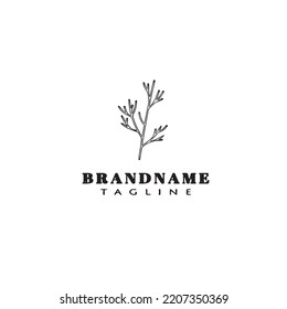 Pflanzenlogo Symbol süße moderne Vektorgrafik