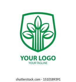 plants logo vector green color for natural,eco, organic bussines.